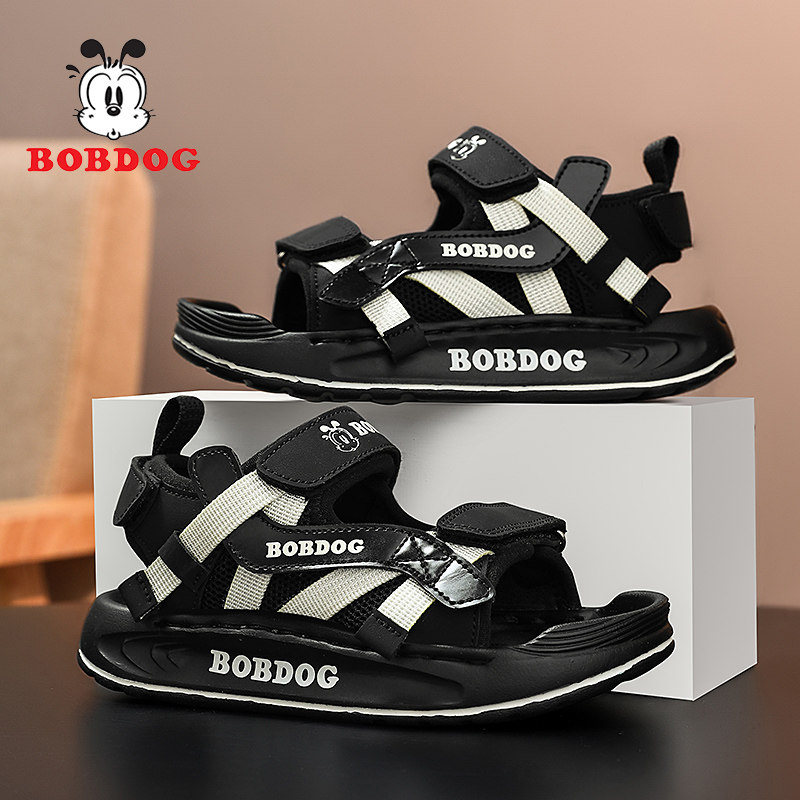 巴布豆儿童露趾凉鞋夏季2025新款男童软底防滑轻便男孩运动沙滩鞋