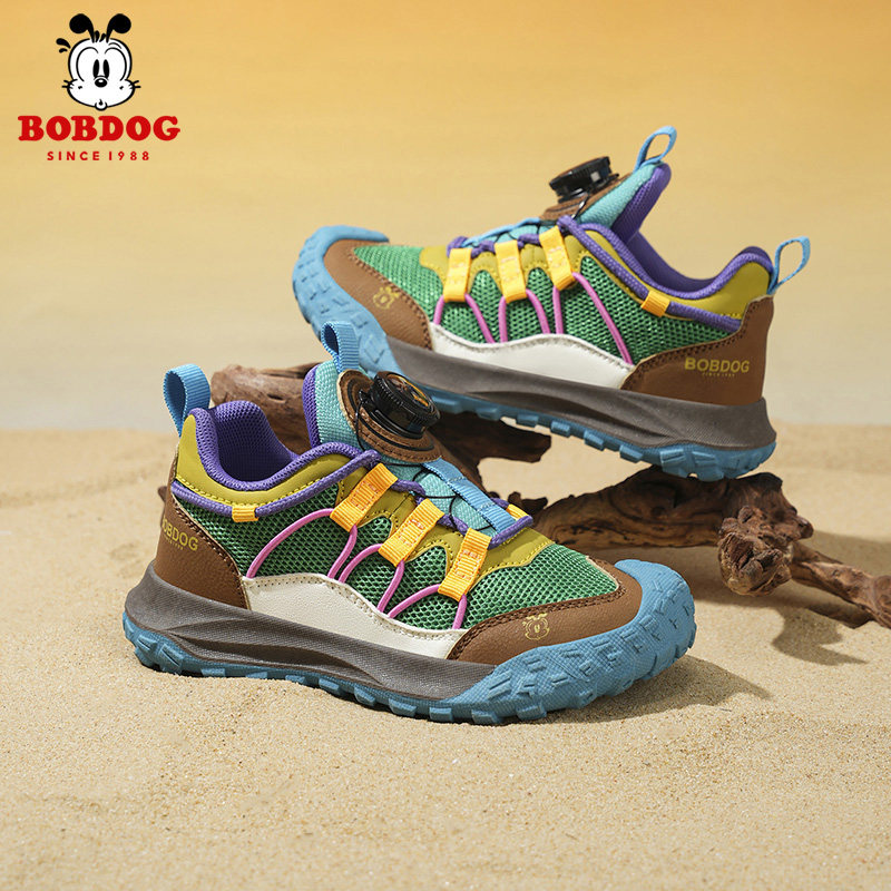 巴布豆童鞋男童运动鞋2026春秋新款网面透气老爹鞋中大童儿童鞋子