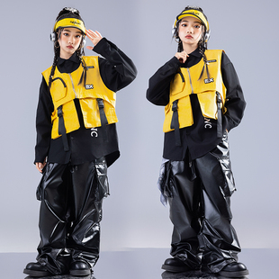 街舞儿童潮服hiphop童装少儿服装男童架子鼓演出服女童舞蹈套装冬