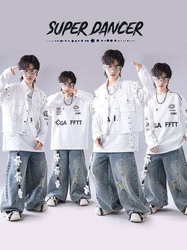 街舞儿童潮服hiphop童装少儿服装潮酷帅气套装男童架子鼓演出服酷