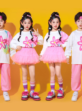 元旦儿童喜庆啦啦队演出服运动会开幕式服装小学生幼儿园舞蹈表演