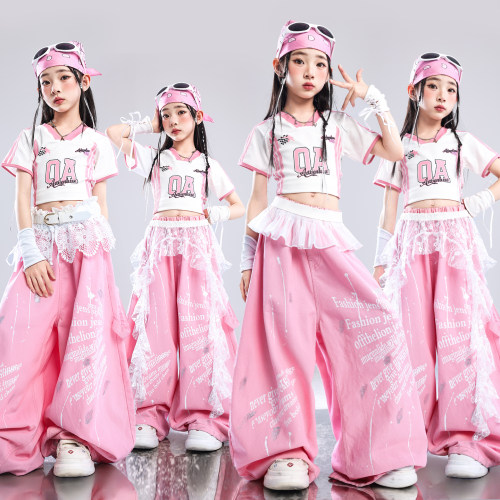 爵士舞服装女童潮酷时髦儿童多巴胺走秀潮服少儿演出服jazz套装女