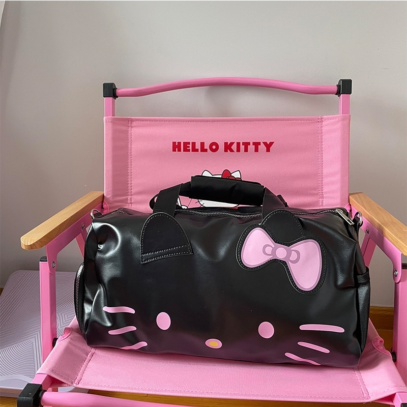 黑皮哈喽kitty羽毛球包单肩斜挎手提包网球拍专用包大容量健身包