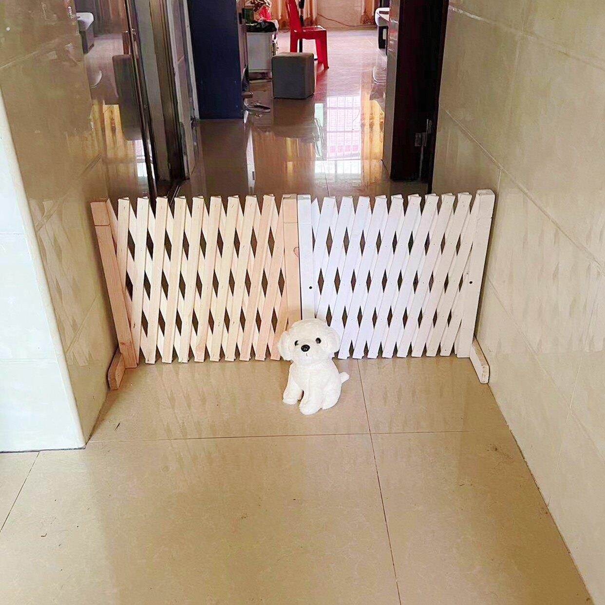 防腐木栅栏隔离门户外室内伸缩隔断拦猫拦狗兔栅栏挡板隔离网门栏