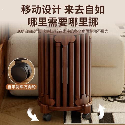 实木圆凳子茶几家用可叠放凳现代吃饭登子原木新中式叠叠乐餐桌凳