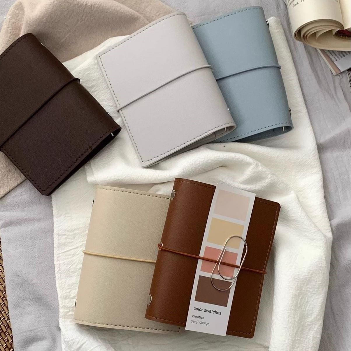 M5/A7活页本便携迷你PU皮记事笔记本随身口袋手帐本绑带日程计画