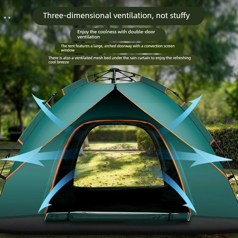 全自动帐篷户外便携折叠防晒加厚防雨速开自动双人野外露营沙滩帐