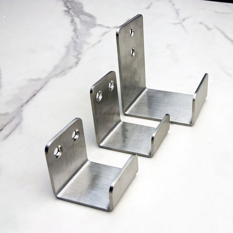 凵型角码c型钢固定件凵型固定件卡夹固定器不锈钢U型卡槽托码架