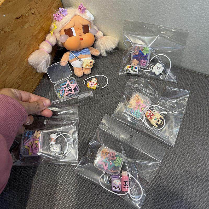 娜塔莎用品配饰梳子挂件黑人娃娃可爱马卡龙色装饰配件创意装扮
