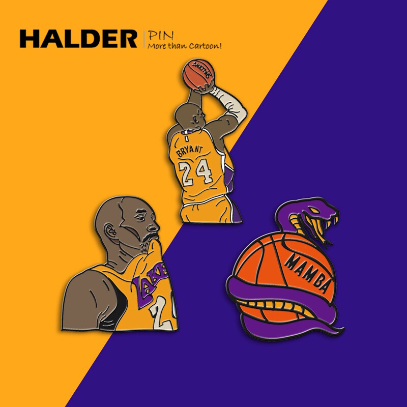 体育比赛礼物 halder科比人物球衣篮球胸针徽章设计感小众潮牌男