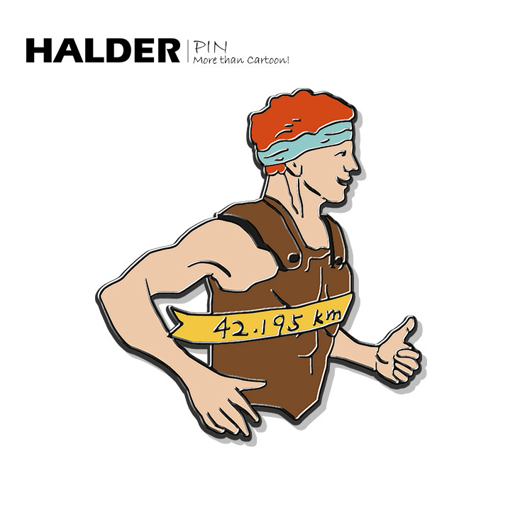 halder斐里庇得斯胸针徽章 跑步长跑马拉松体育运动会励志送礼物
