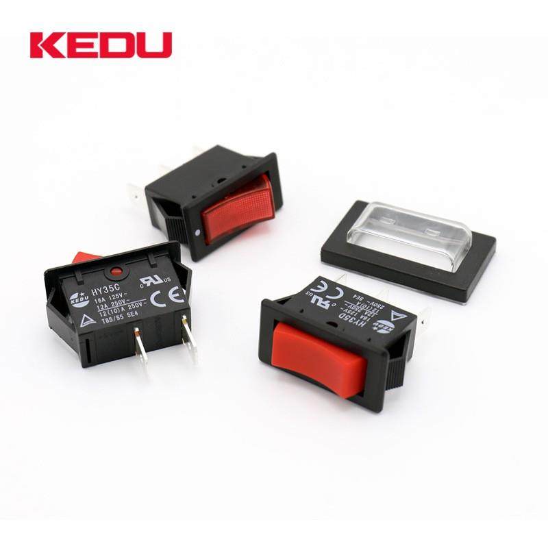 科都KEDU HY弧形按钮 HY35C 船型开关 小型弧型开关 复位按钮 2脚