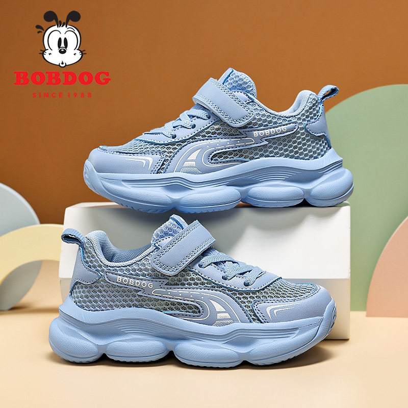 巴布豆男童运动鞋子2026夏季新款网面透气中大童小学生儿童休闲鞋