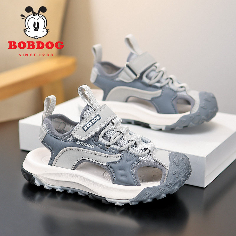 巴布豆男童包头凉鞋2026夏季新款男孩子小学生软底防滑儿童沙滩鞋