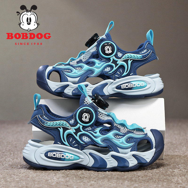 巴布豆男童包头凉鞋2026夏季新款男孩子小学生户外防滑儿童沙滩鞋