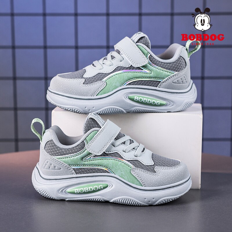 巴布豆童鞋男童运动鞋子2025春秋新款透气网鞋中大童户外软底板鞋