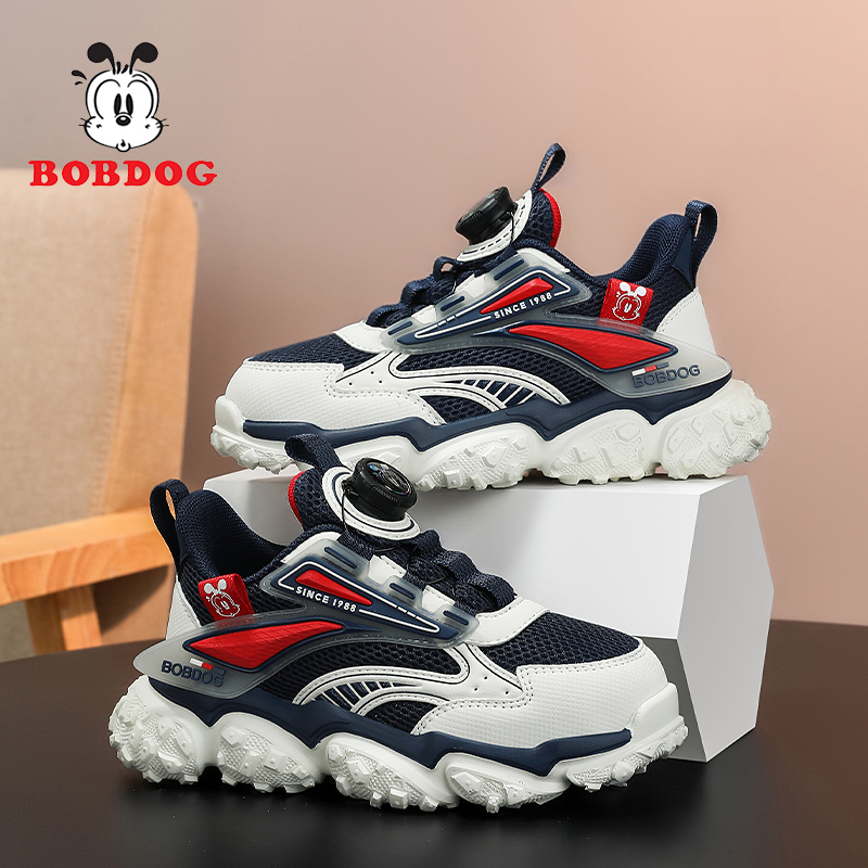 巴布豆男童鞋子2025春秋季新款儿童运动鞋网面透气男孩户外休闲鞋