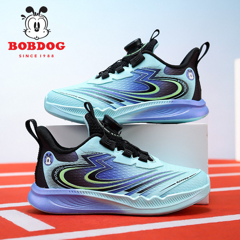 巴布豆男童跑步鞋2026春秋季新款网面透气儿童中大童户外运动鞋子