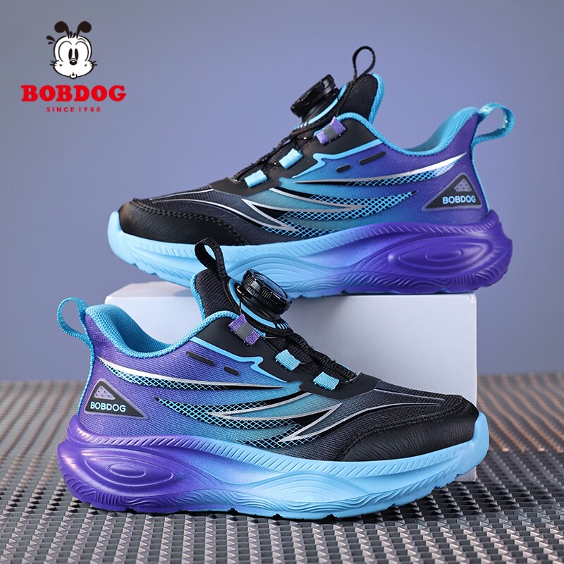 巴布豆童鞋男童运动鞋2026春秋季新款透气网面鞋中大童儿童休闲鞋