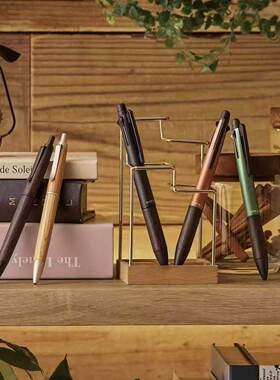 日本Uni三菱Pure Malt橡木杆圆珠笔五功能中油笔多色功能签字笔