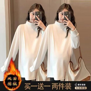 2026新款大码上衣300斤女生春秋冬季胖妹妹遮肚德绒长袖宽松卫衣