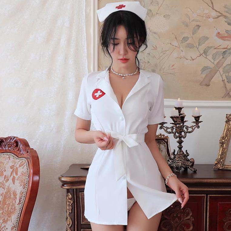 性感万圣节大码可爱白衣天使纯欲制服套装医生cosplay女仆护士装