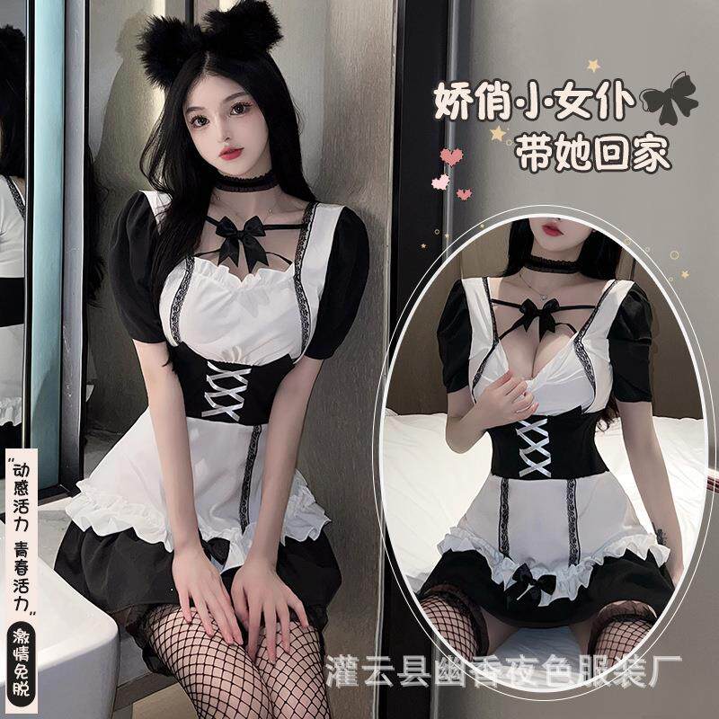 女仆装短裙外穿cos女佣可爱日系lolita大码连衣裙洛丽塔性感日常