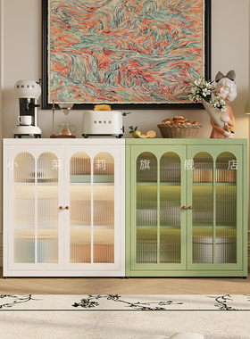 法式铁艺厨房餐边柜置物柜碗柜矮柜铁皮柜储物柜客厅边柜收纳柜子