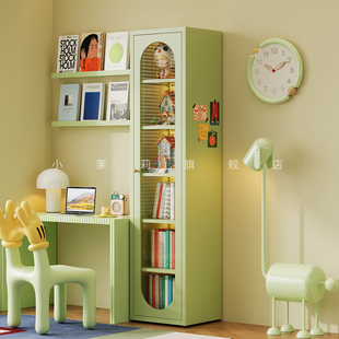 置物柜墙角落地靠墙储物柜子 铁艺窄柜儿童小书柜书架电视机旁边