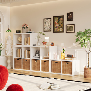 卡莱克格子柜铁艺儿童书架家居铁皮书柜落地电视柜玩具收纳置物架