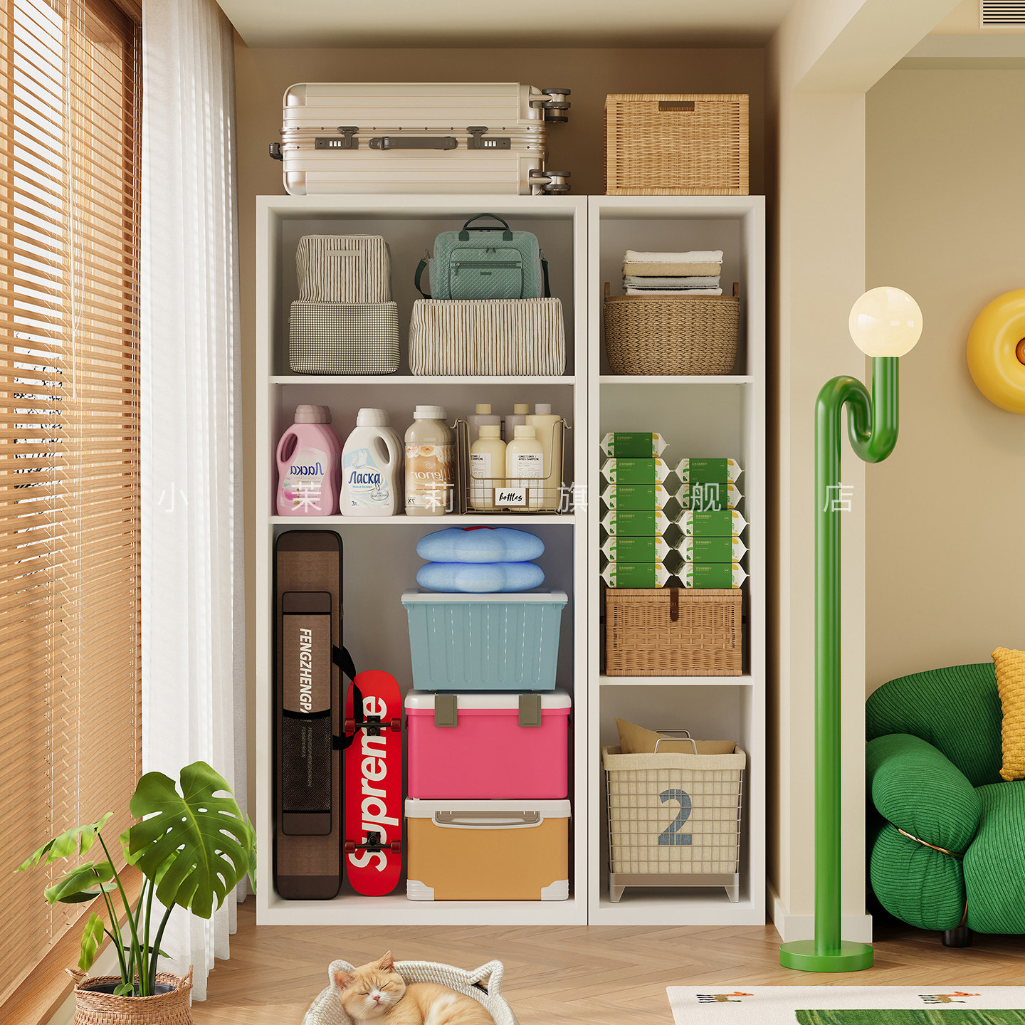 阳台储物柜防水防晒钢制带门收纳柜靠墙行李箱铁皮柜置物柜杂物柜,住宅家具,阳台柜,淘宝优惠券,粉丝福利购,淘宝优惠卷