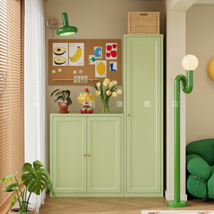 钢制阳台收纳柜家用组合矮柜铁皮储物柜置物柜卧室走廊靠墙杂物柜