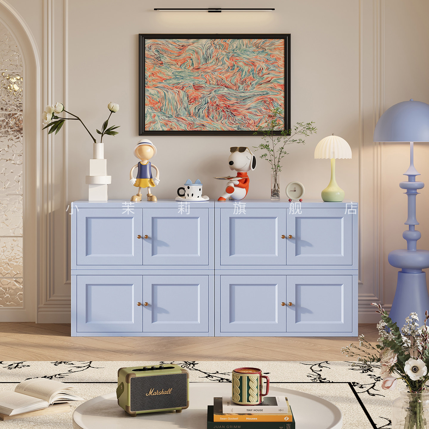 钢制环保多巴胺客厅儿童玩具柜书籍收纳柜家用组合落地书柜展示柜