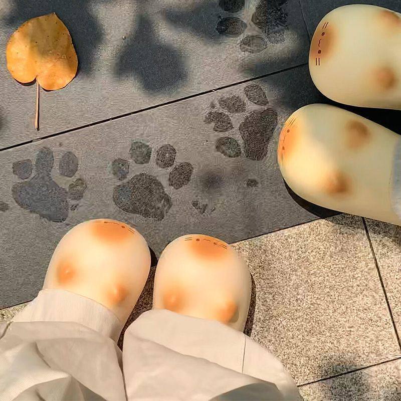 可爱猫咪卡通儿童棉拖鞋女童爪拖鞋冬室内包跟防滑水宝宝男童小猫