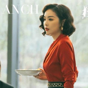 狂飙陈书婷高叶大嫂同款红色雪纺V领衬衫长袖上衣衬衣衣服女春季