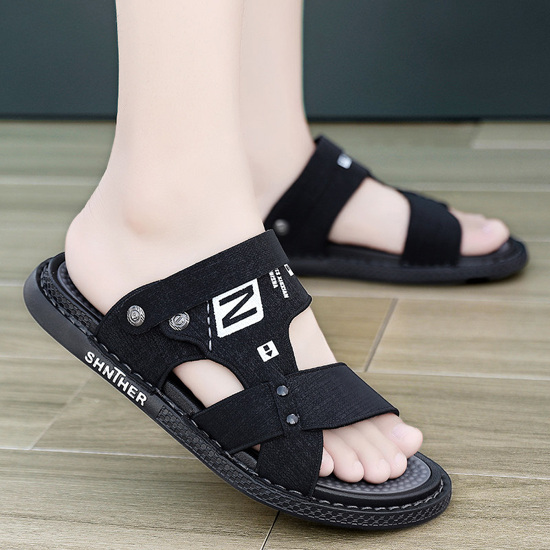 皮凉鞋男士2024新款夏季运动休闲沙滩鞋潮流外穿开车两用凉拖鞋