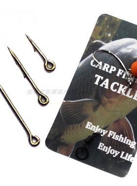 欧式钓组带倒刺直柄钩飞德钓法珠珠钓配件 Bait Sting 059