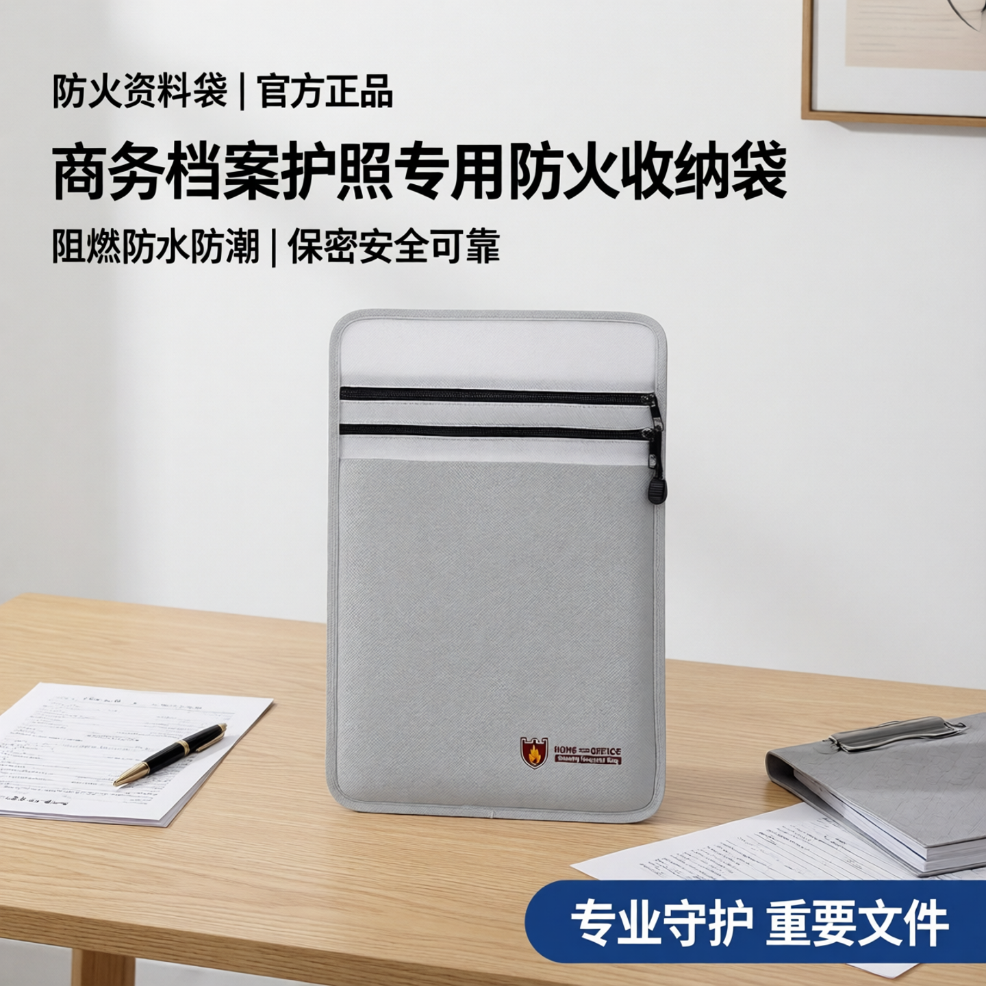 防火袋家用资料证件包阻燃收纳袋商务档案护照密封防水防潮文件袋