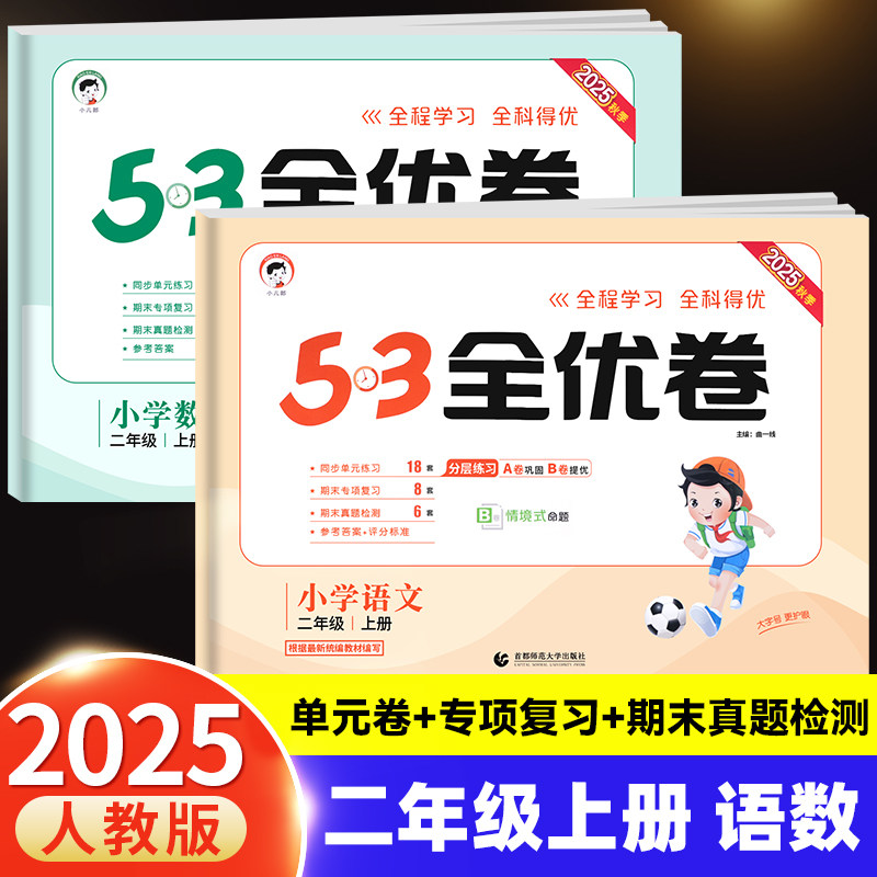 53全优卷二年级上册下册人教版