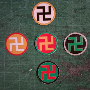 万字符5厘米8厘米电脑手机贴 平安万字符地垫脚垫地板不干胶贴纸