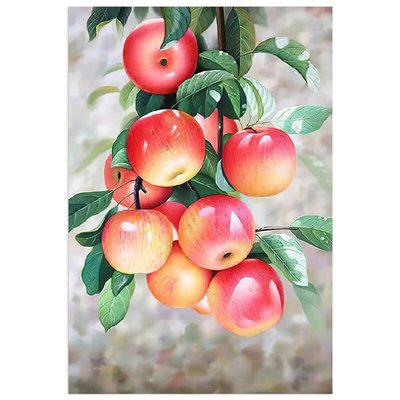 平平安安苹果装饰画玄关餐厅壁画平安果招财厨房饭厅不干胶贴纸