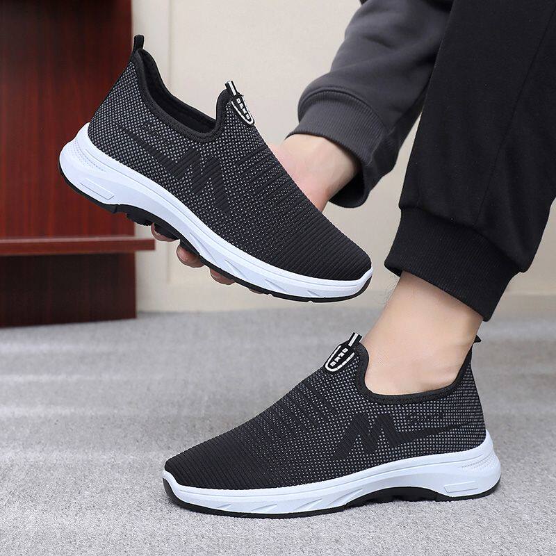 回力1927男鞋北京布鞋透气男士软底防滑运动鞋健步爸爸中老年脚蹬