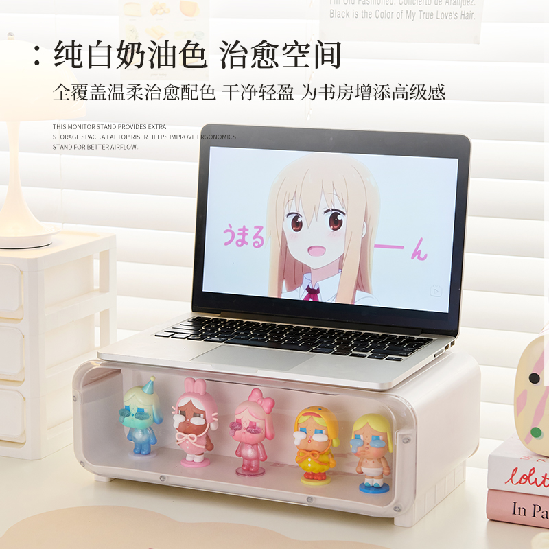 小号桌面显示器增高架盲盒手办收纳展示架透明置物架学生书桌办公