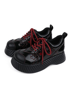 purple tiger【原创】新款2025日系暗黑朋克小皮鞋小众设计感单鞋