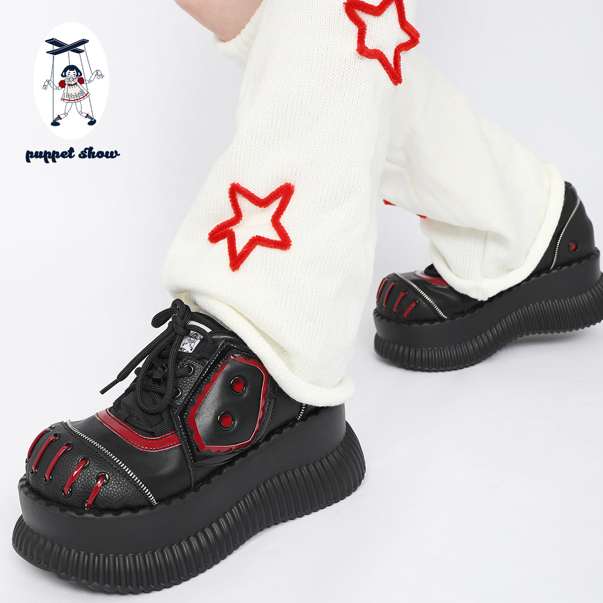 【原创】哥特亚文化系带厚底鞋暗黑y2k辣妹小皮鞋,女鞋,深口单鞋,淘宝优惠券,粉丝福利购,淘宝优惠卷