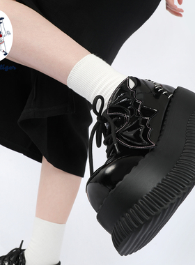 purple tiger【原创】辣妹甜酷厚底鞋2025女新款百搭增高休闲皮鞋