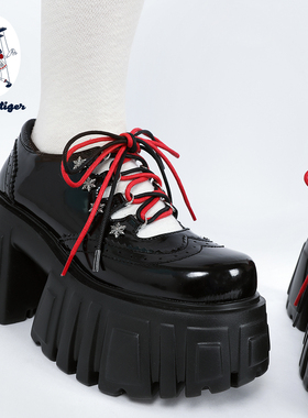 purple tiger【原创】朋克设计小皮鞋2025新款休闲厚底玛丽珍单鞋