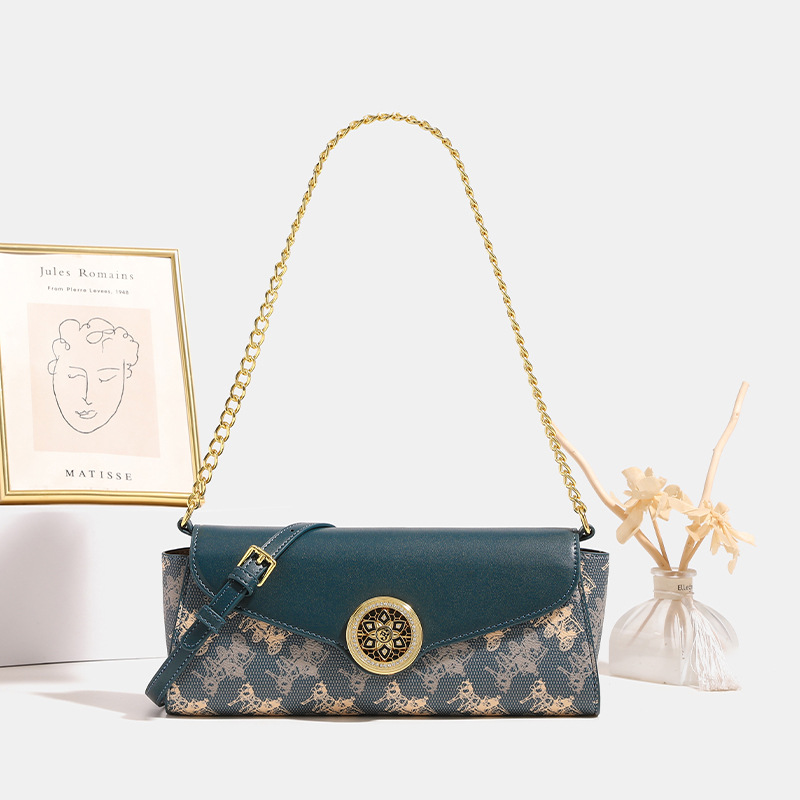 网红百搭小众法棍包包女2024新款链条单肩斜挎包时尚洋气腋下包