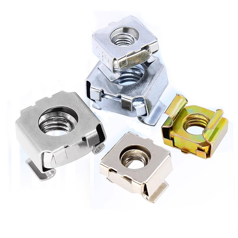 镀镍皇冠螺丝卡式螺母组合十字螺钉卡扣螺母机柜螺丝M5M6M8M10-12