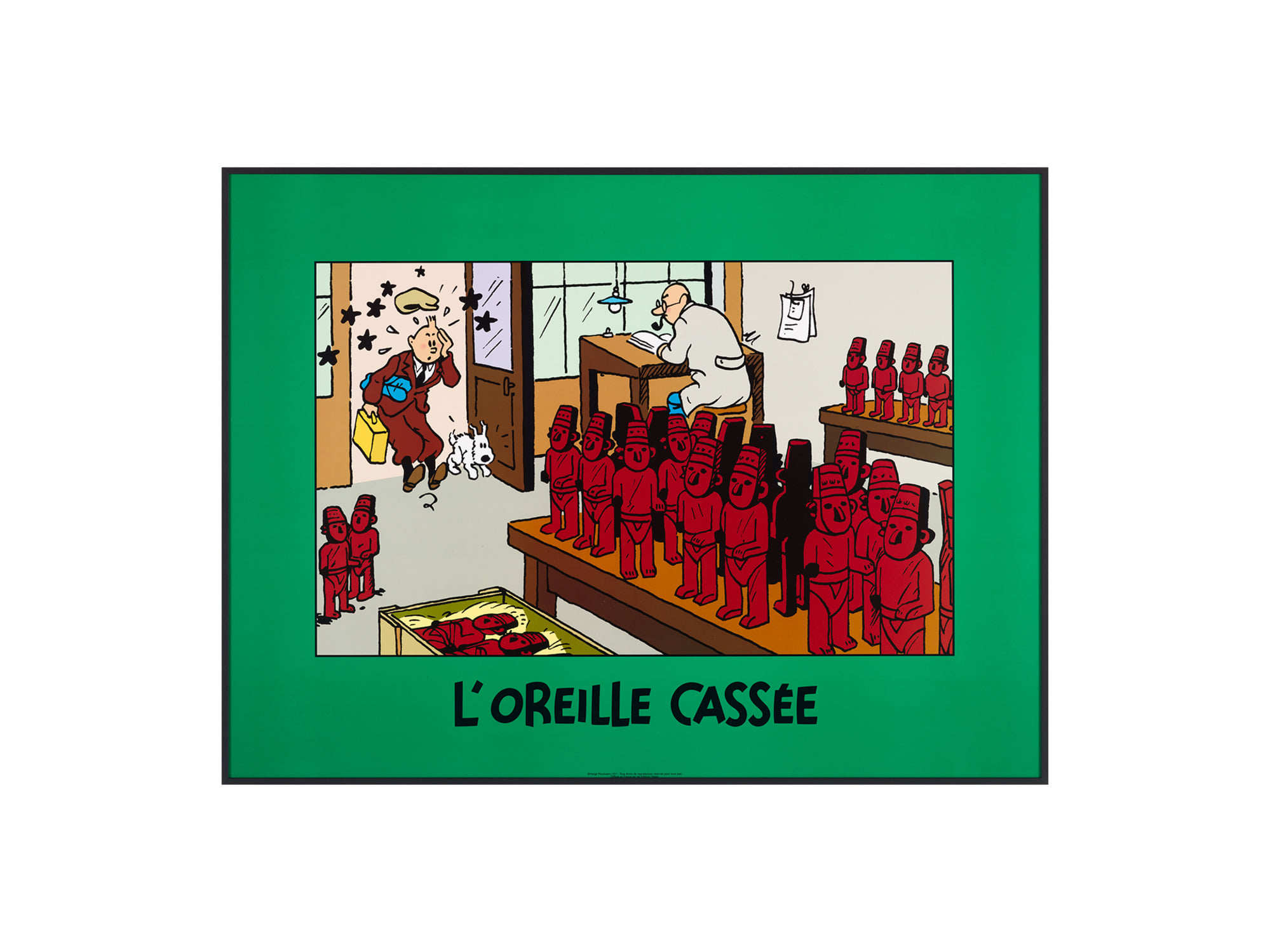 丁丁历险记  个性彩色漫画海报 ins卧室家具装饰画